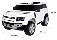 Land Rover Defender Bianco auto elettrica 12 Volt - immagine 3