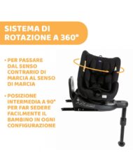 Seggiolino Auto Seat 2 Fix i-size 360° Chicco India Ink - immagine 3