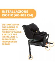 Seggiolino Auto Seat 3 Fix i-size Chicco 360° Black - immagine 2
