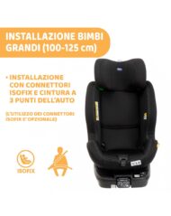 Seggiolino Auto Seat 3 Fix i-size Chicco 360° Black - immagine 3