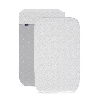 Set Lenzuolo per Culla Chicco Next 2 Me 2 Pz Silver