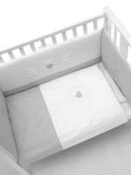 Lettino Erbesi Mini Molly Bianco Grigio con Completo Tessile - immagine 2