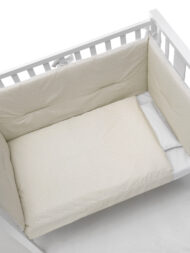 Lettino Erbesi Mini Stelline Bianco Tortora + Completo Tessile - immagine 2